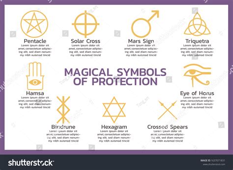 Protectiom magical symbols